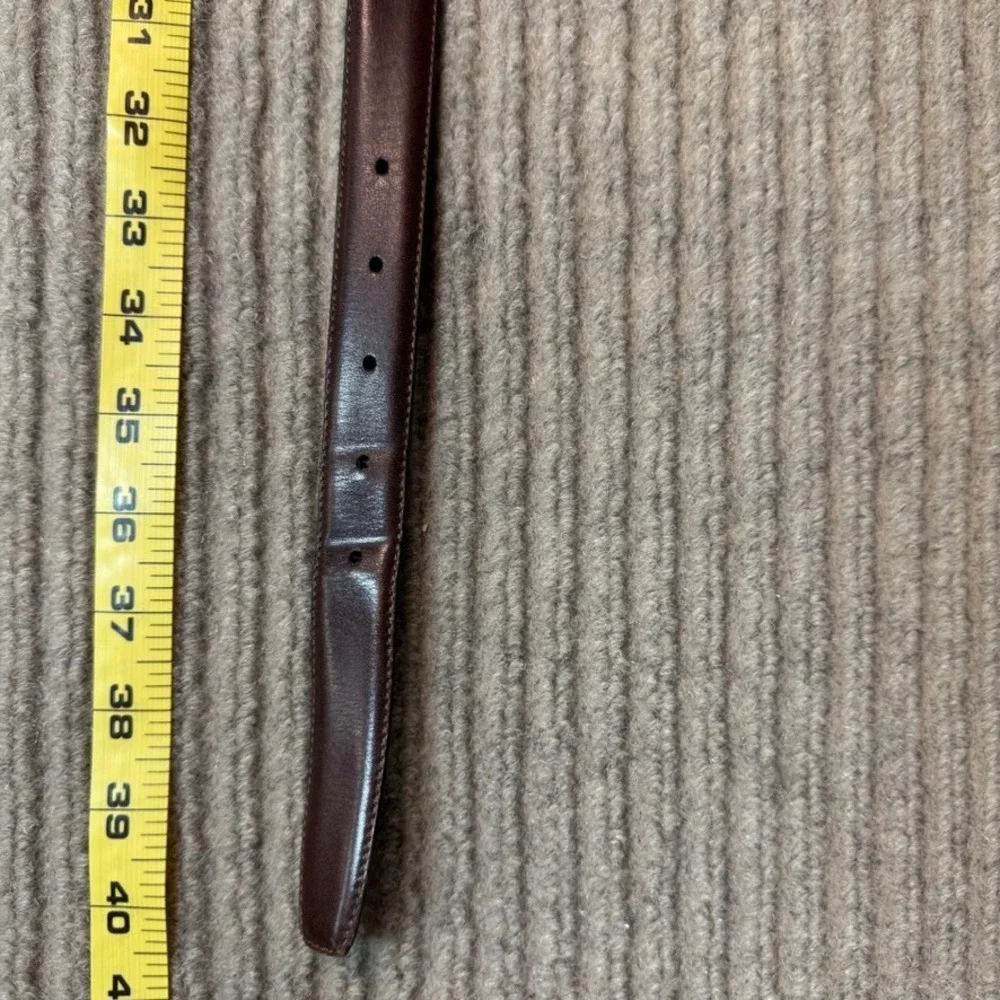 Saks Fifth Avenue Mens Brown Leather Dress Belt Size 34 Made in Italy 28219-291
